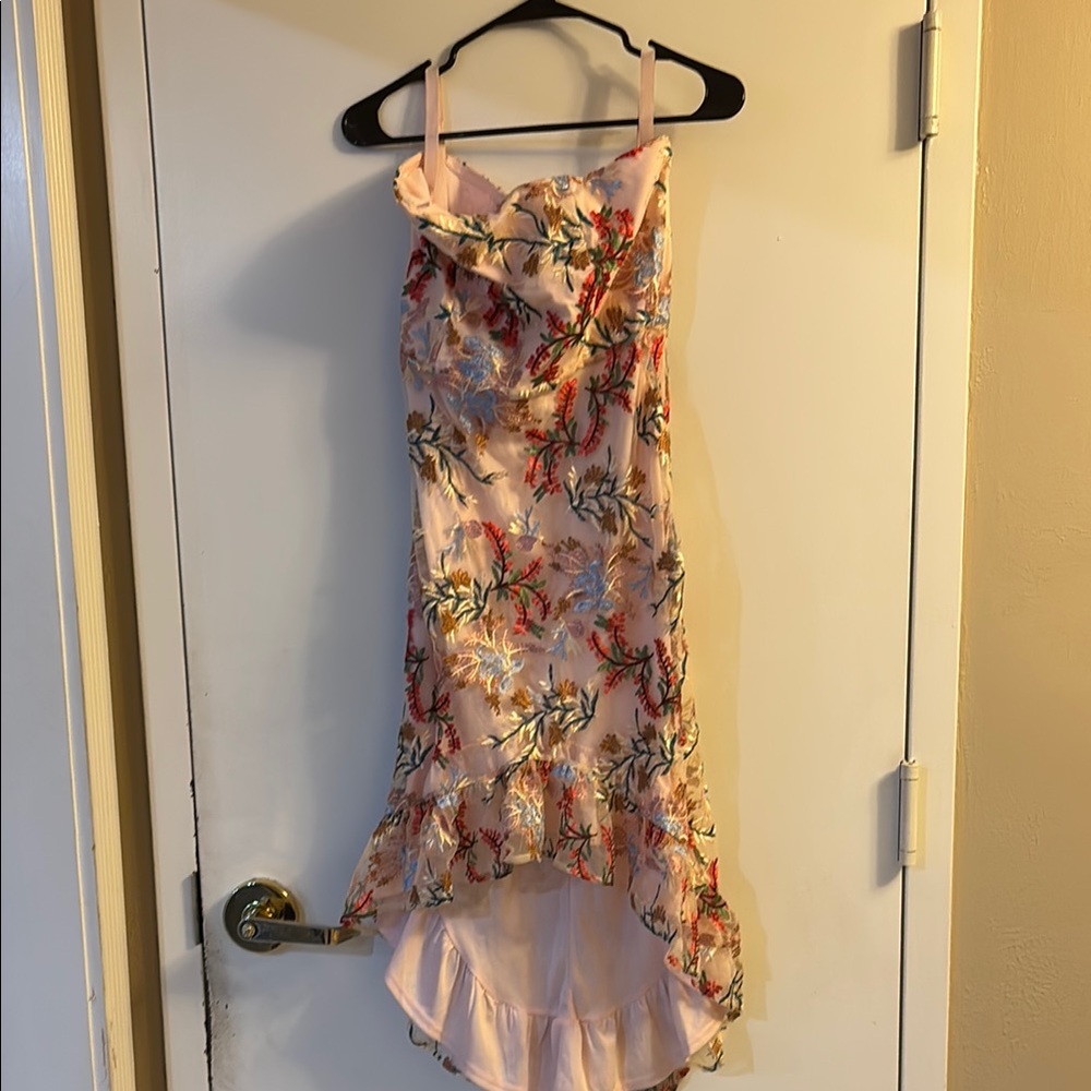 Sam Edelman Floral Embroidered Pink Dress